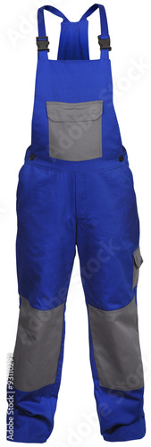 фотографія isolated blue-gray male worker s jumpsuit