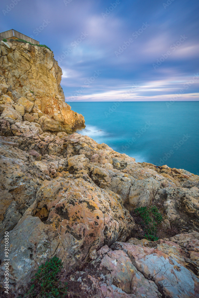 Blue Hour from the rocks  in Salou - Spain