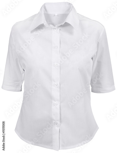 white female shirt isolated on white photo