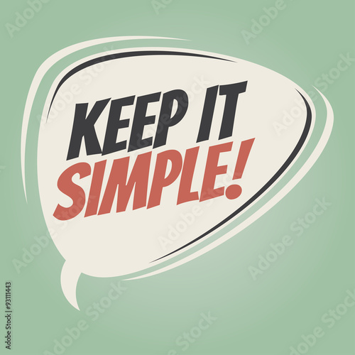 keep it simple retro speech bubble