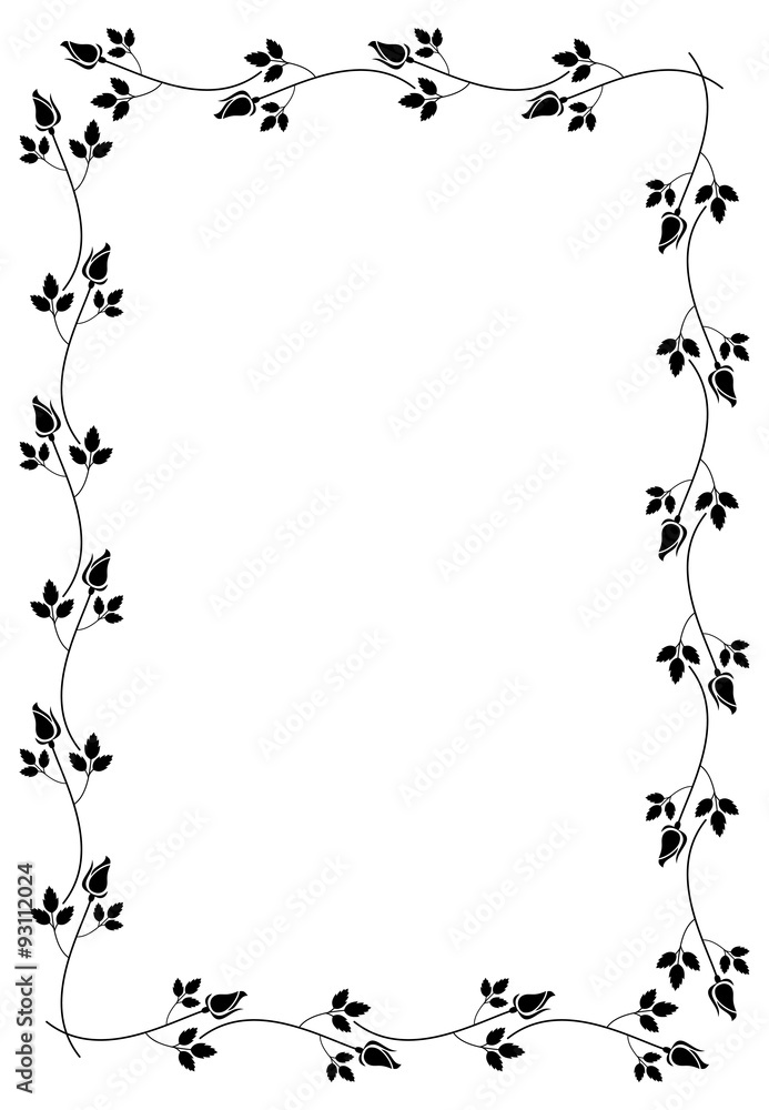 Flower silhouette frame Flower silhouette frame