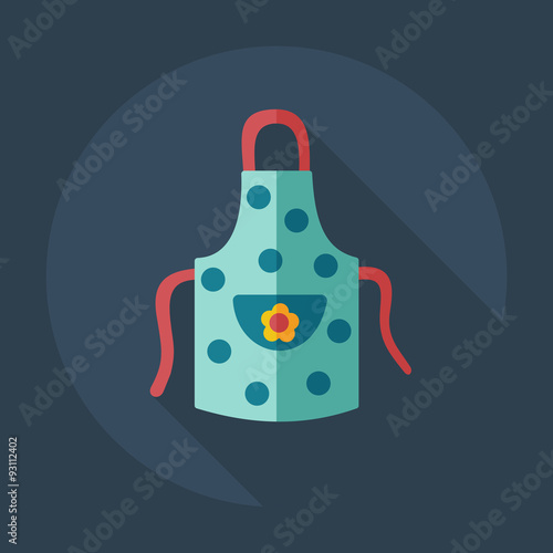 Flat modern design with shadow icons apron