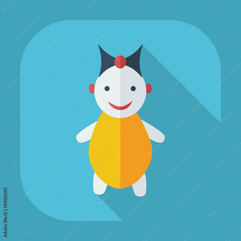 Flat modern design with shadow icons children Flat modern design with shadow icons children