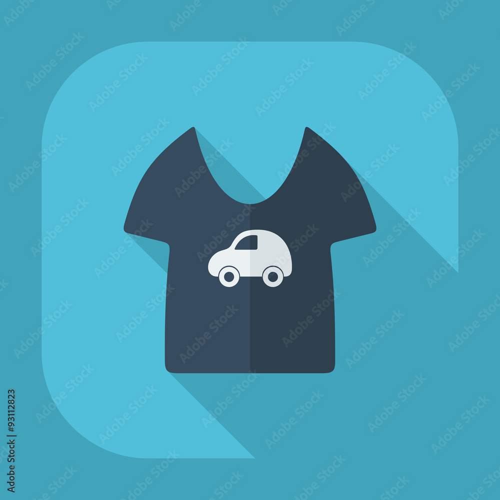 Flat modern design with shadow children's T-shirt Flat modern design with shadow children's T-shirt