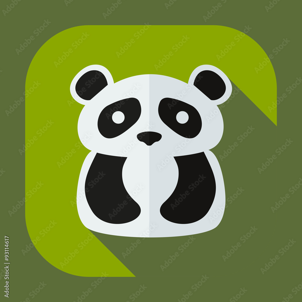 Obraz premium Flat modern design with shadow icons pandas