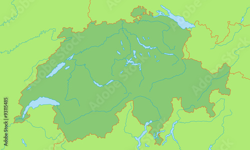 Schweiz in grün - Vektor