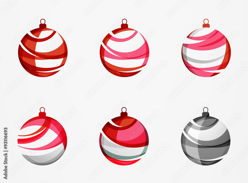 Set of abstract Christmas ball icons, business logo concepts Set of abstract Christmas ball icons, business logo concepts