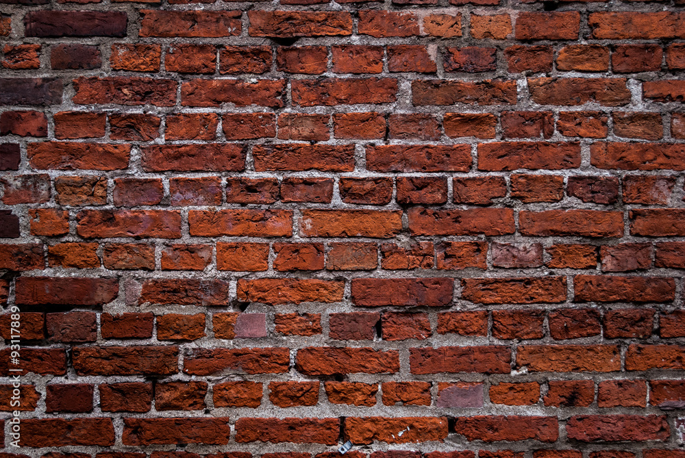 Obraz premium Old Vintage Red Brick Wall With White cement Background Texture
