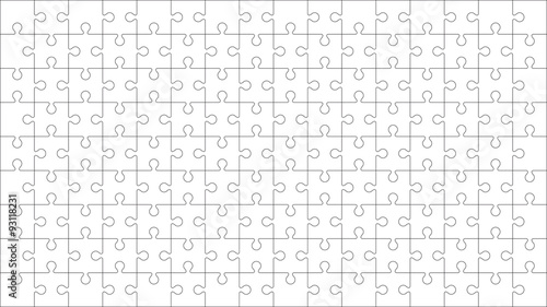 Jigsaw puzzle blank template or cutting guidelines : 16:9 ratio