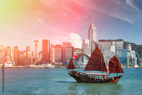 Canvas Print Hong Kong harbour