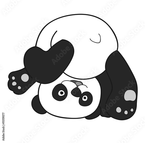 funny panda does a somersault 2