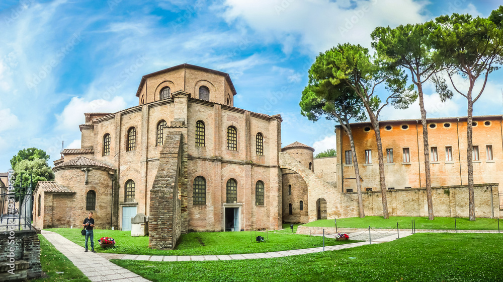 Famous Basilica di San Vitale in Ravenna, Italy