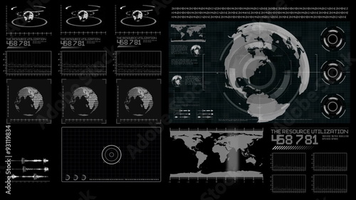 Futuristic Technology Interface Computer Data Screen