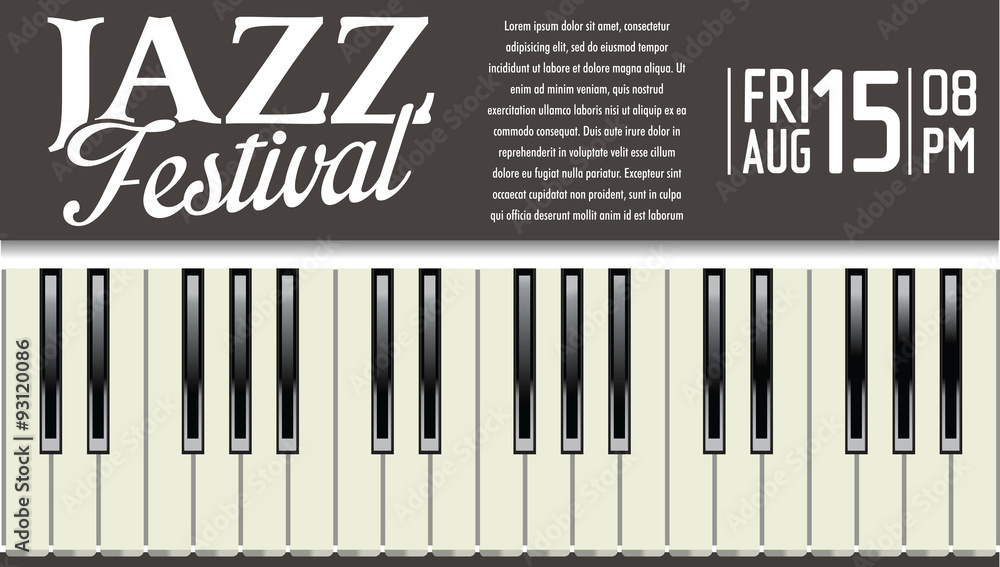 Fototapeta premium Jazz festival background