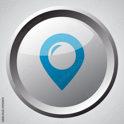 Free Download Web button with blue Place icon - GFXLoad