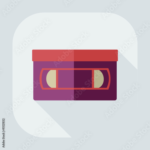 Flat modern design with shadow icon VHS tape