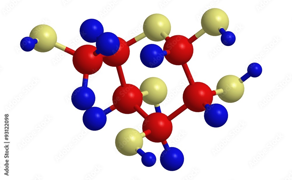 Molecular structure of glucose (grape sugar) Molecular structure of glucose (grape sugar)