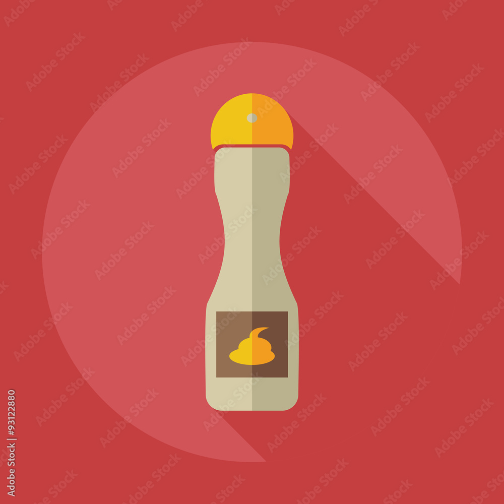 Flat modern design with shadow icons hair spray