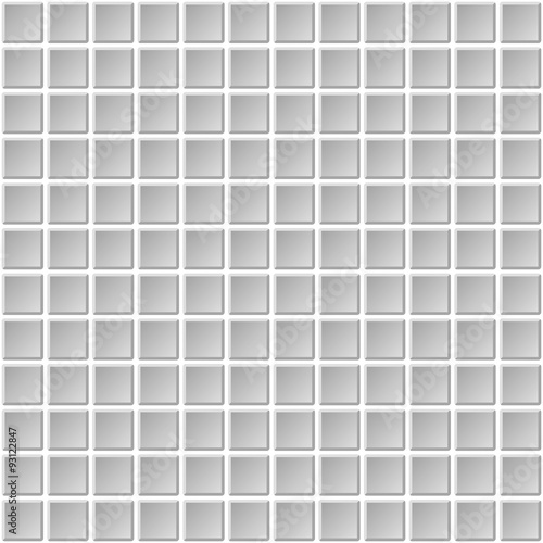 Seamless Mosaic Tiles Texture with White Filling. Vector