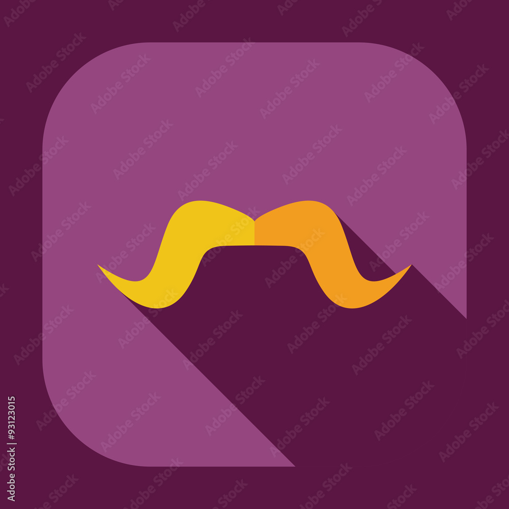Obraz premium Flat modern design with shadow icons mustache
