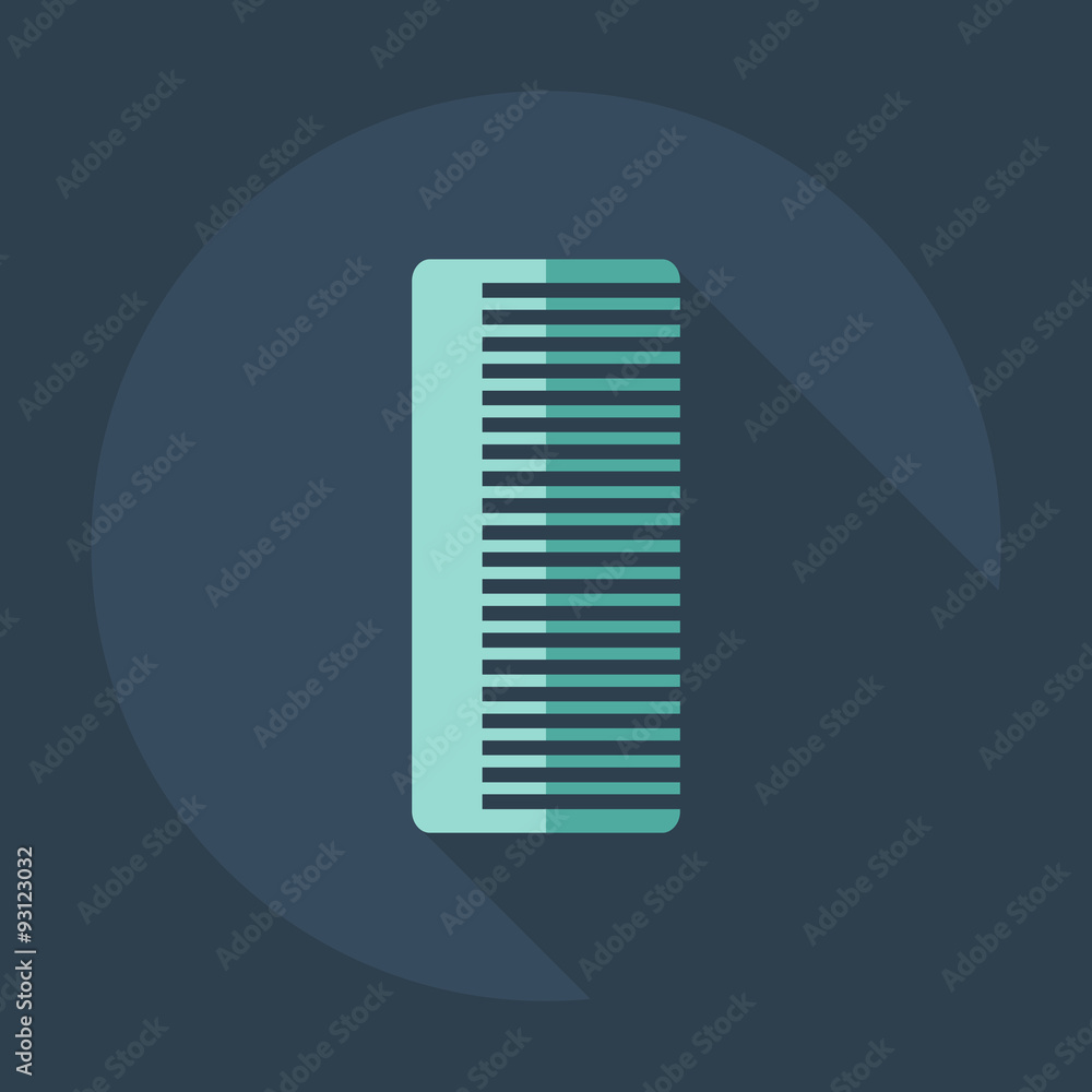 Flat modern design with shadow icons comb Flat modern design with shadow icons comb