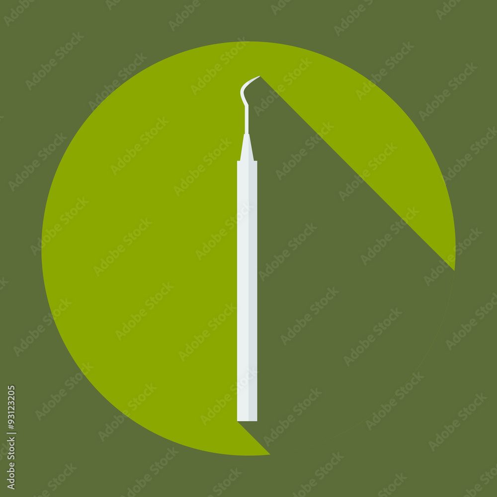 Flat modern design with shadow Dental elevator Flat modern design with shadow Dental elevator