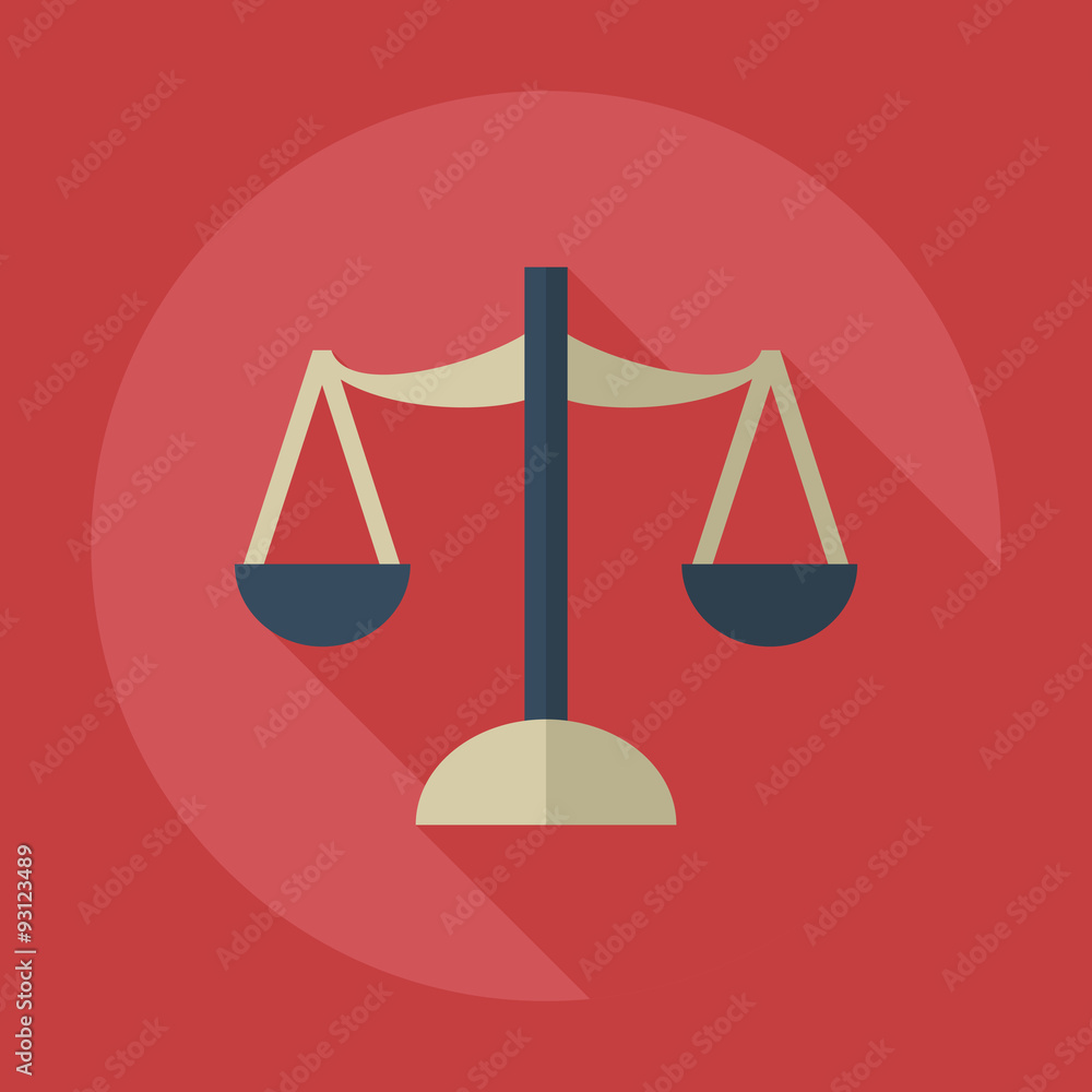 Flat modern design with shadow icons law Flat modern design with shadow icons law