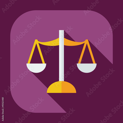 Flat modern design with shadow icons law