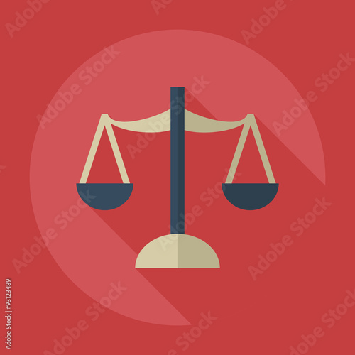Flat modern design with shadow icons law