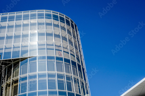 A building with a very modern structure of glass cylinder. This is the Library of Bordeaux