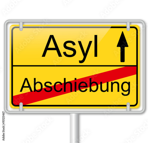 Asyl Verkehrszeichen