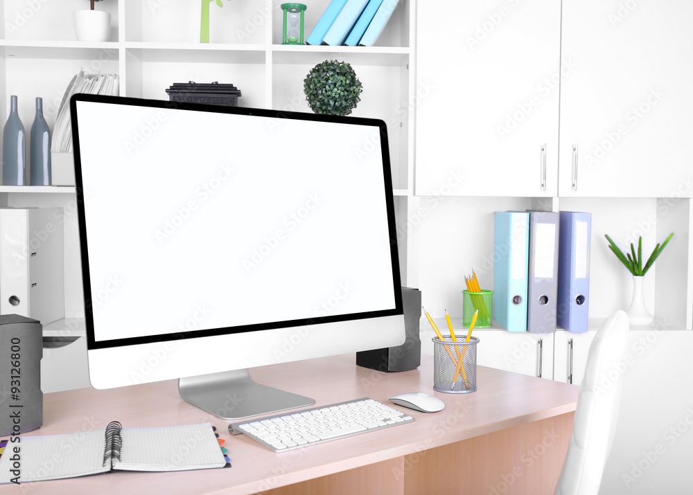 Obraz premium Office workplace with modern computer