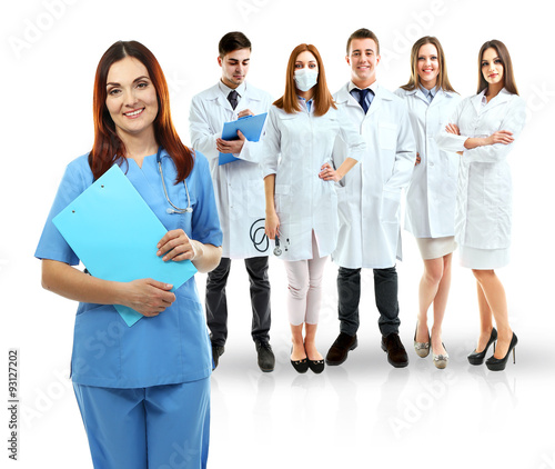 Group of smiling medical do...