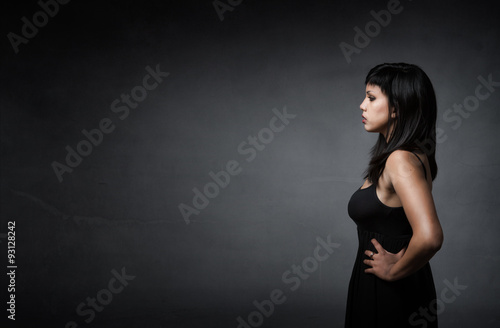 girl profile side view