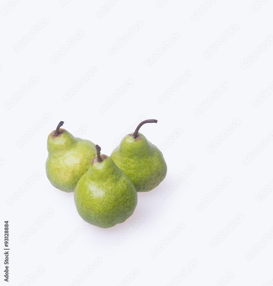 pears or three pears on a background. pears or three pears on a background.