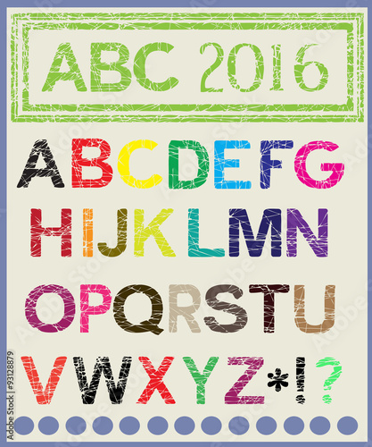The multi-colored alphabet which will lighten mood.