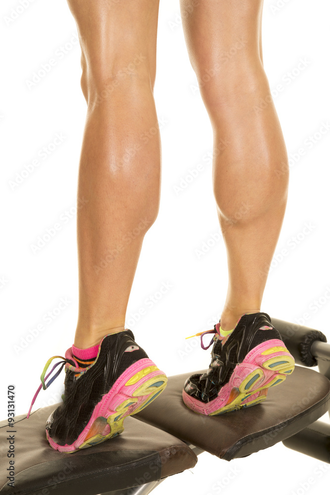 woman legs from back on toes with big calves Stock Photo Adobe Stock