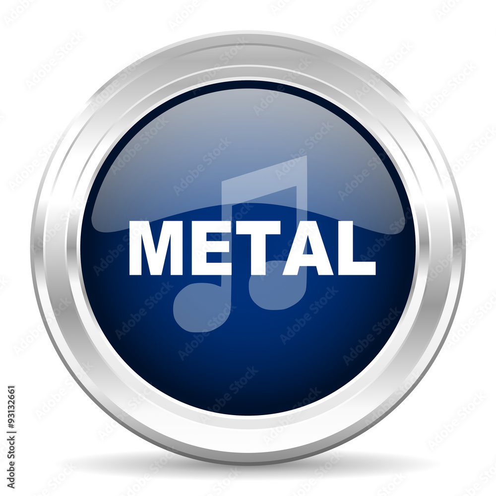 metal music cirle glossy dark blue web icon on white background metal music cirle glossy dark blue web icon on white background