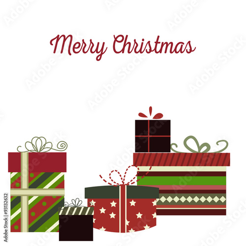 Meery Christmas background with gifts