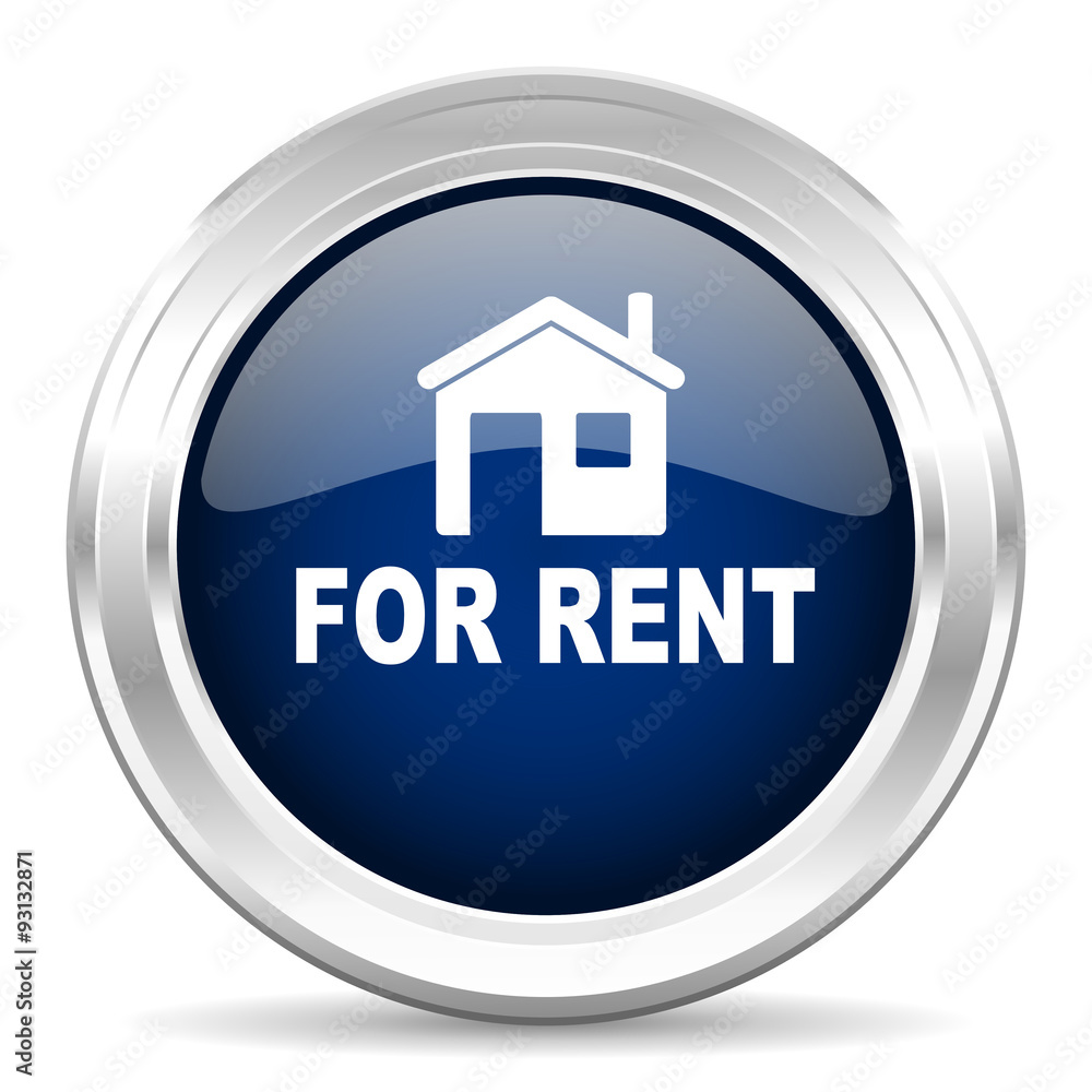 for rent cirle glossy dark blue web icon on white background for rent cirle glossy dark blue web icon on white background
