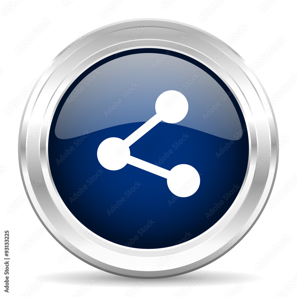 share cirle glossy dark blue web icon on white background share cirle glossy dark blue web icon on white background