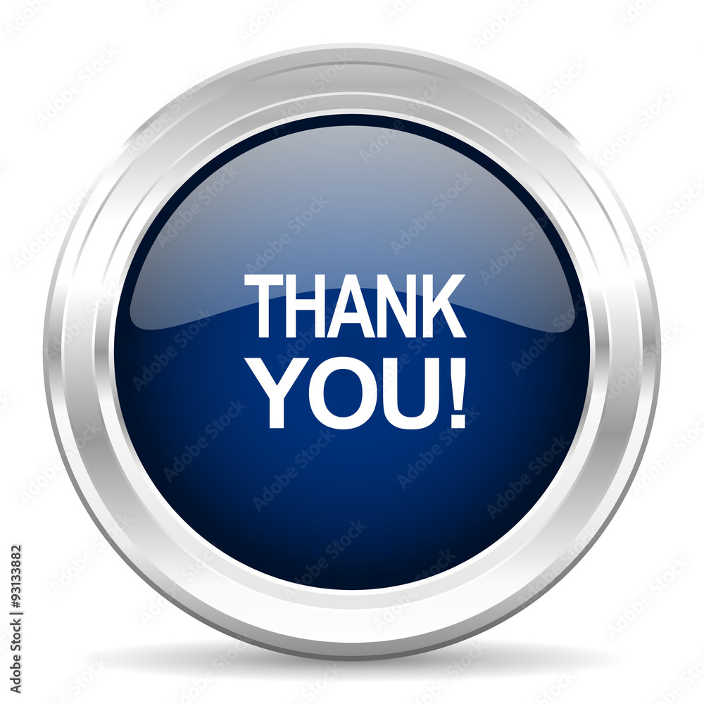 thank you cirle glossy dark blue web icon on white background thank you cirle glossy dark blue web icon on white background