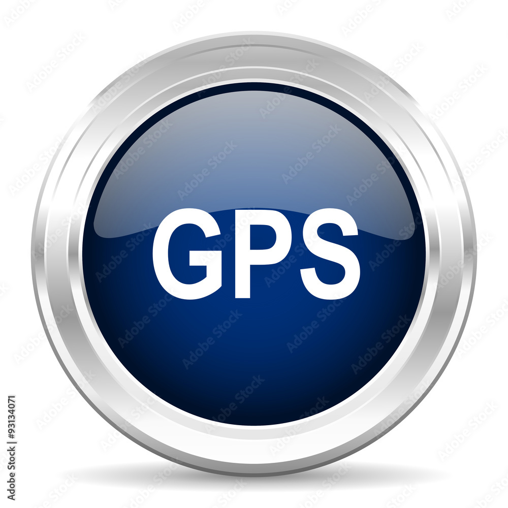 gps cirle glossy dark blue web icon on white background gps cirle glossy dark blue web icon on white background