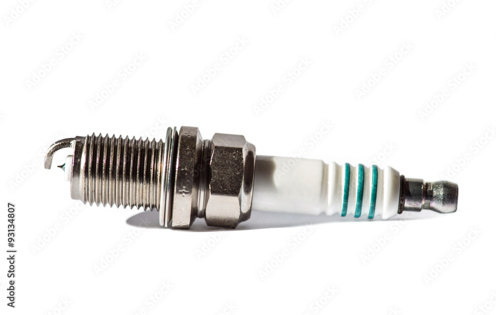 new spark plug isolated on white background new spark plug isolated on white background