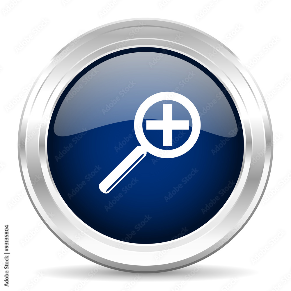 lens cirle glossy dark blue web icon on white background lens cirle glossy dark blue web icon on white background