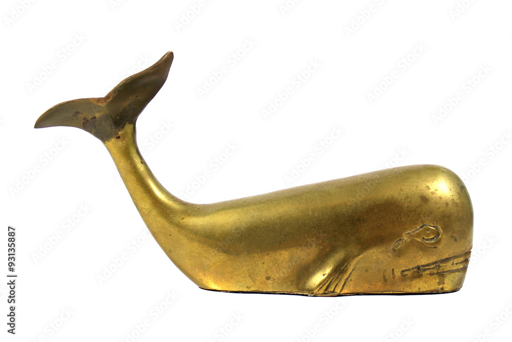 Fototapeta premium Vintage Brass Whale