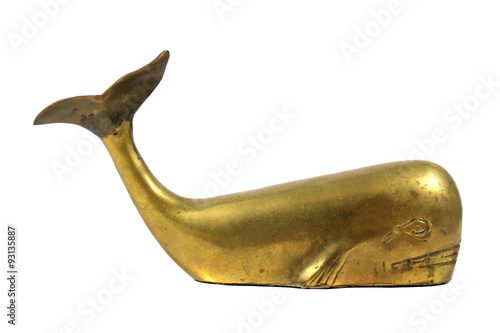 Vintage Brass Whale