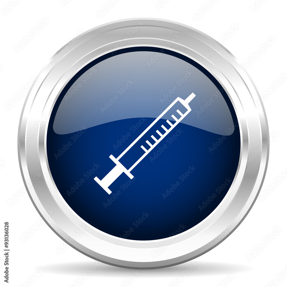 medicine cirle glossy dark blue web icon on white background medicine cirle glossy dark blue web icon on white background