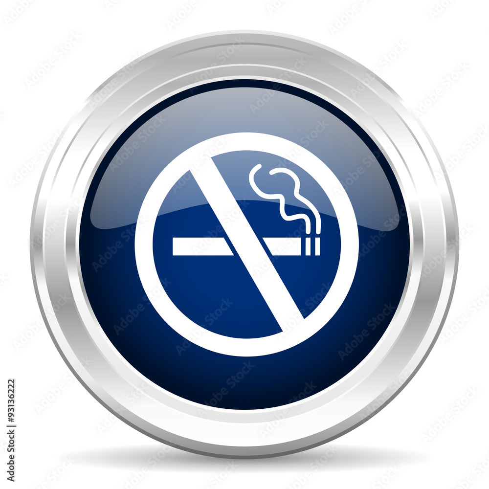no smoking cirle glossy dark blue web icon on white background no smoking cirle glossy dark blue web icon on white background