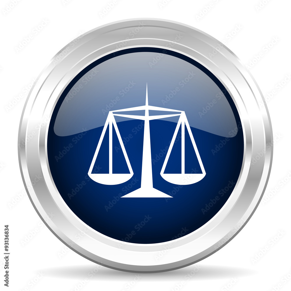 justice cirle glossy dark blue web icon on white background justice cirle glossy dark blue web icon on white background